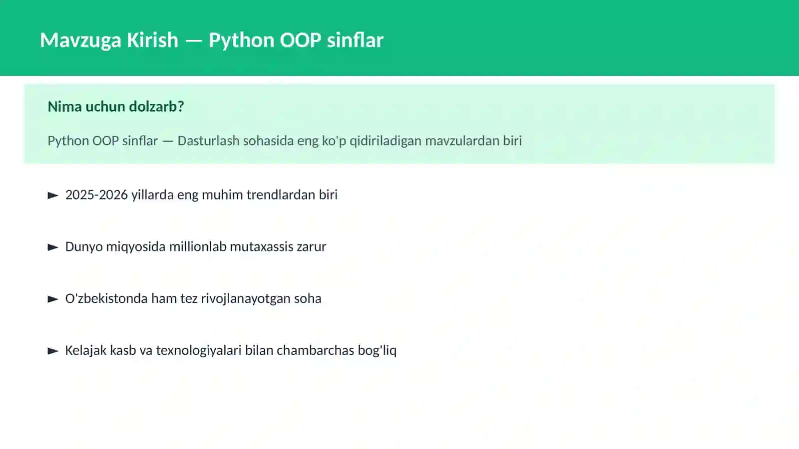 PYTHON DASTURLASH 2