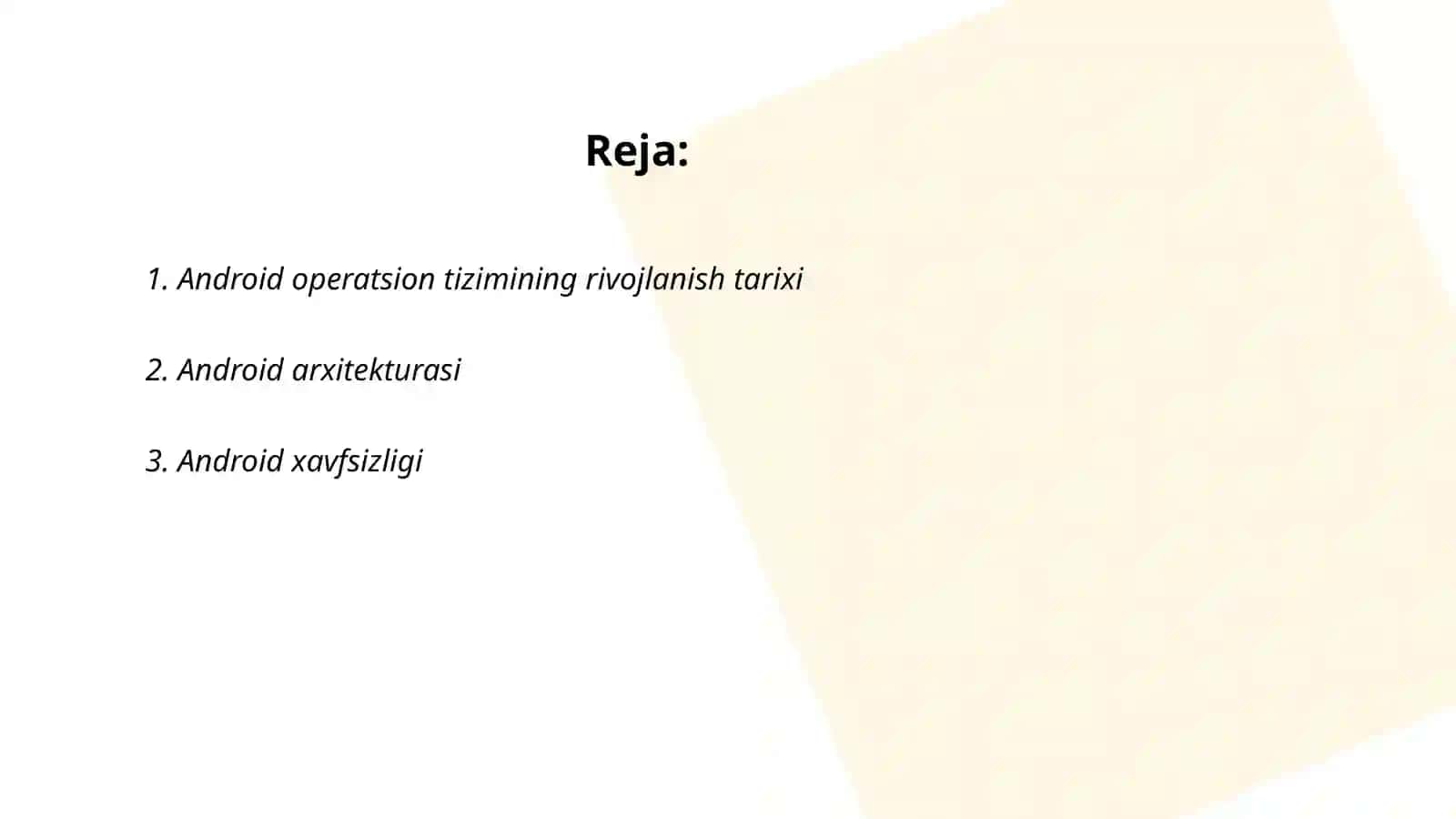 Android operatsion tizimi 2