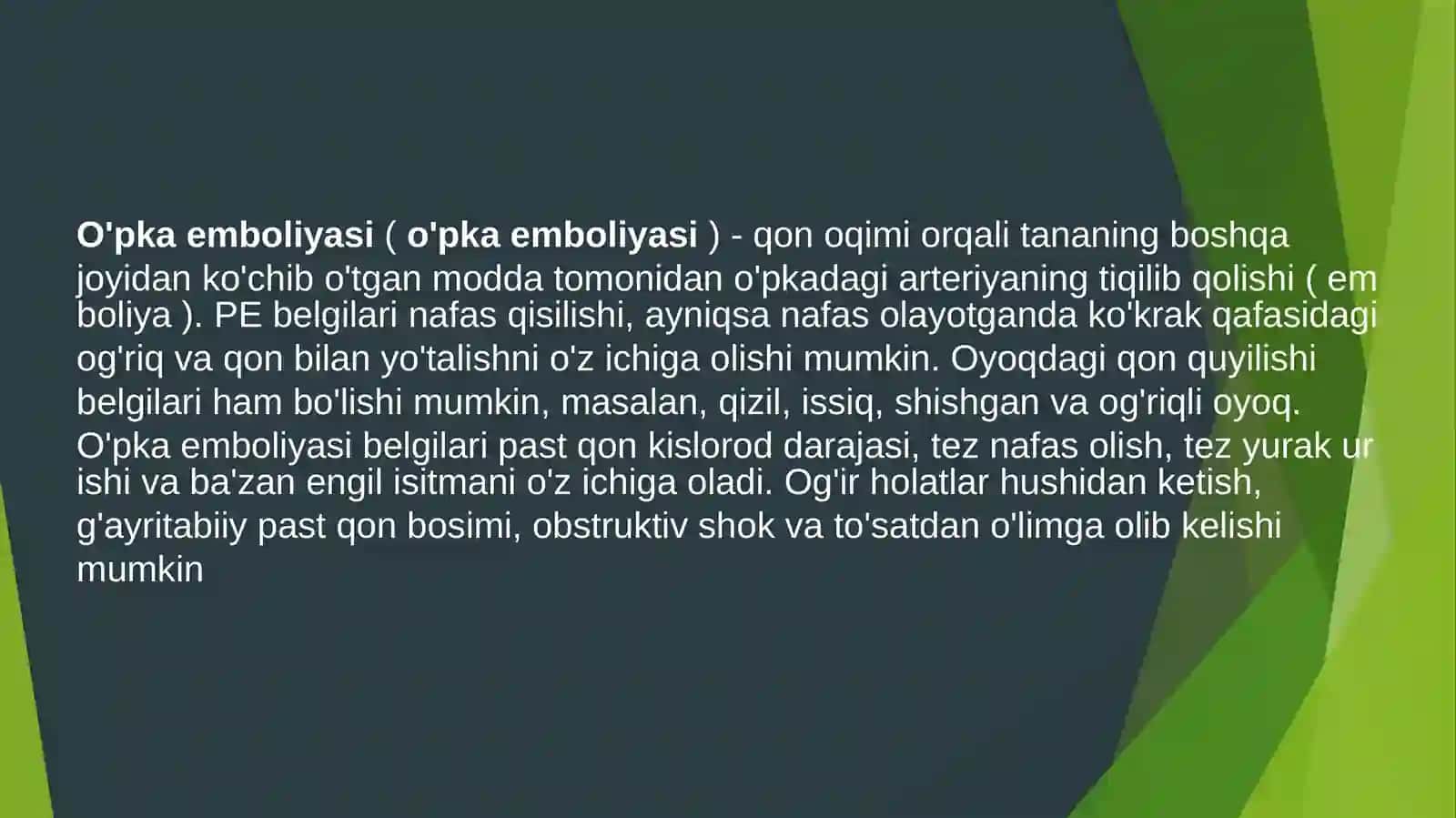 Traxeya, bronx va o'pkalarning rivojlanishi va ularning operatsiyalari 2