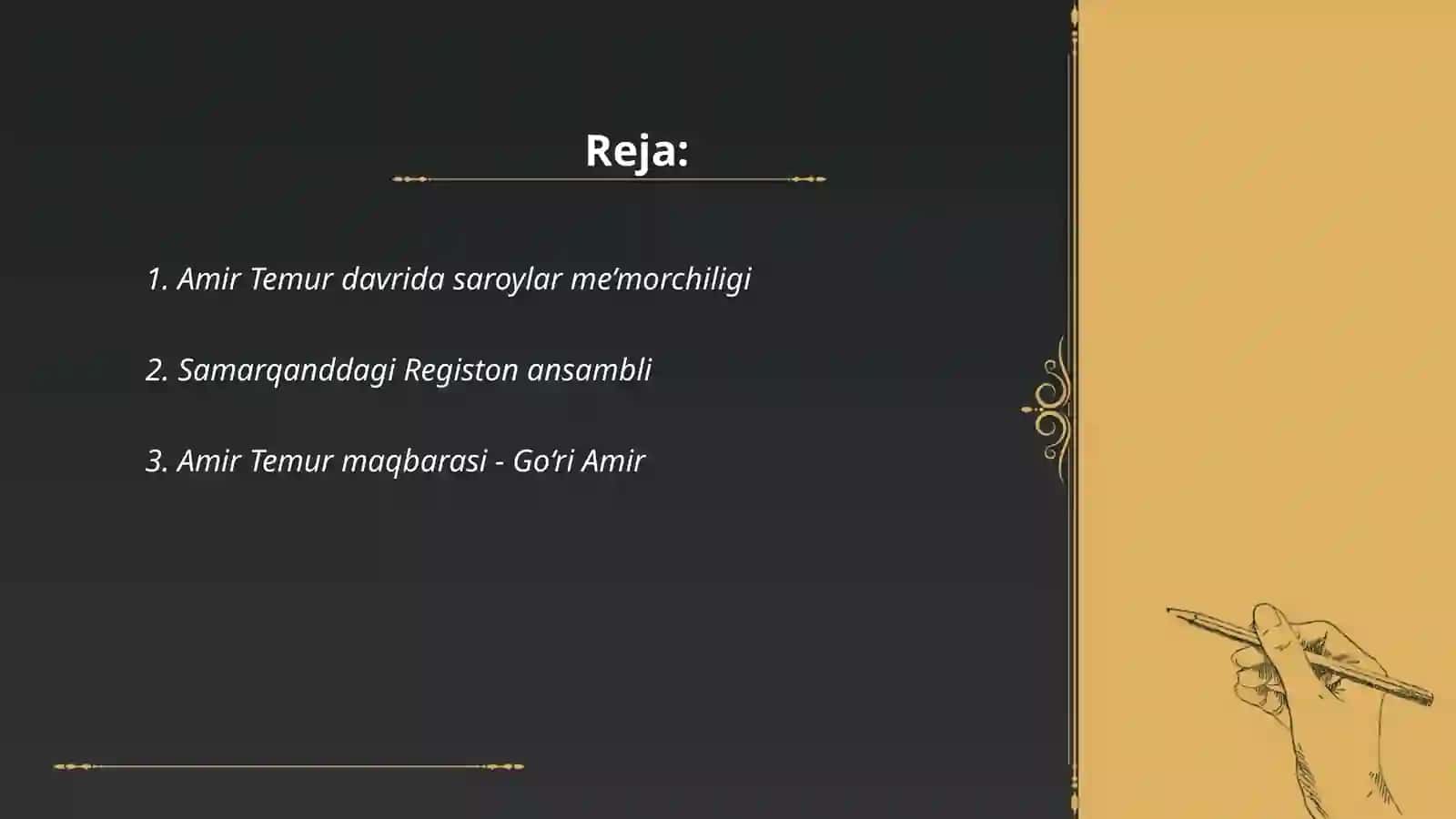 Amir Temur davrida me'morchilik 2