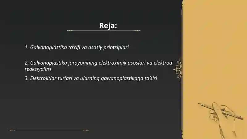 Galvanoplastika usulining mohiyati va jarayonning texnologik sxemasi 2
