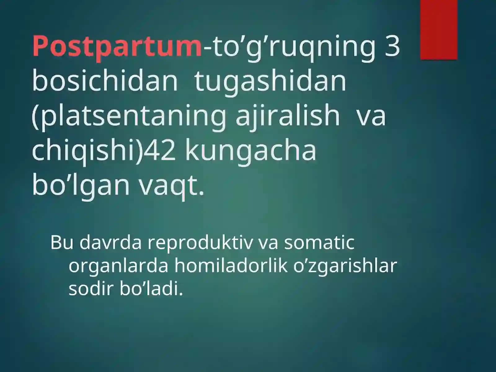 Fiziologik tug’ruqdan keying davr 2