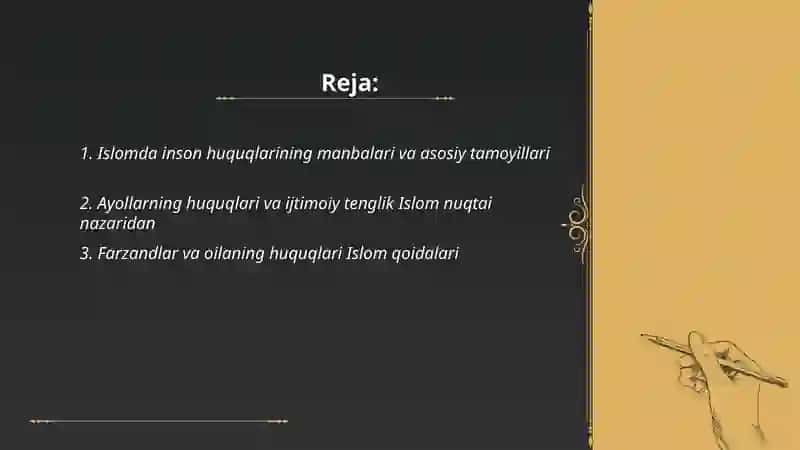 Islomda inson huquqlari himoyasi,ijtimoiy tenglik adolat va toleriantlik 2