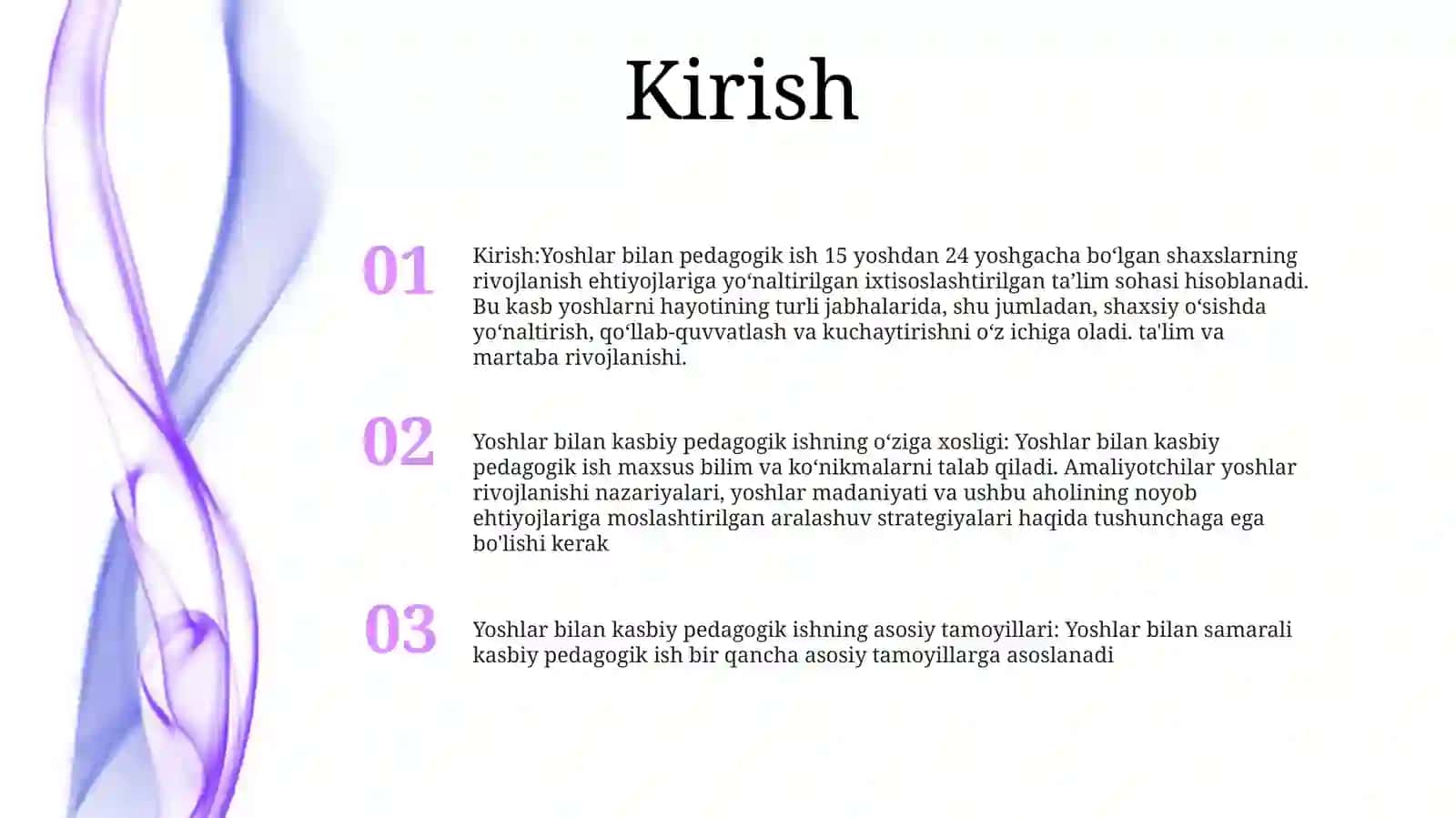 Yoshlar Bilan Ishlash BoʻYicha Kasbiy Pedagogik Faoliyat Va UningOʻZigaXosliklari 2