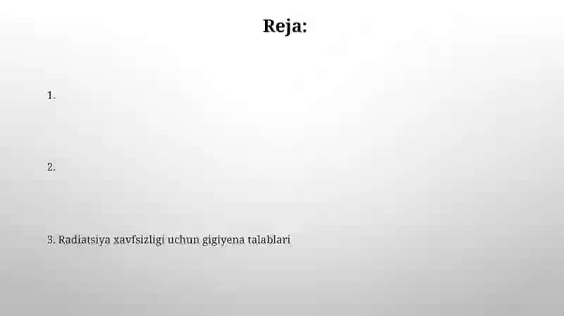 Radiatsiya Xavfsizligi Gigiyenasi 2