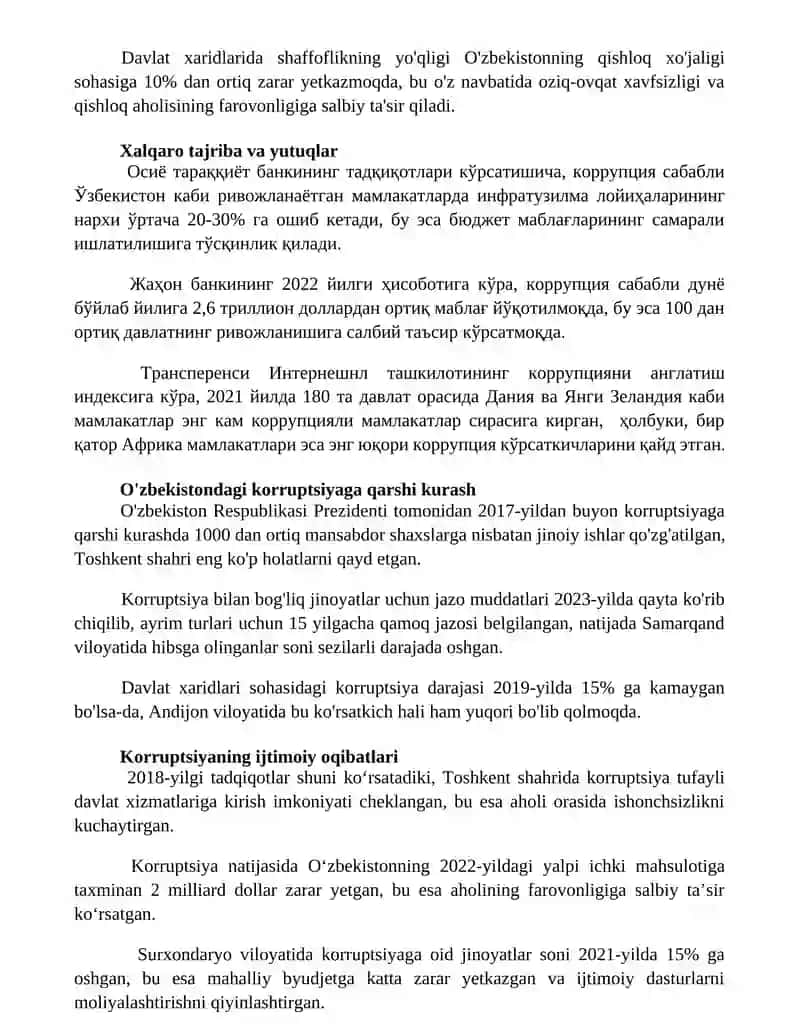 Korupsiya va uning ta'siri 2