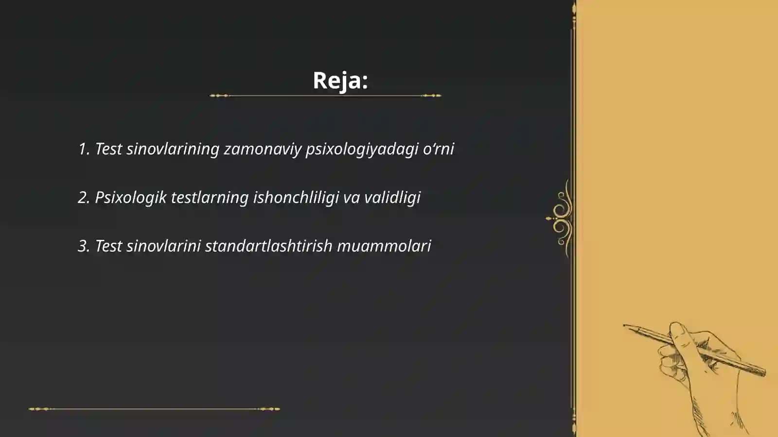 Hozirgi zamon psixologiyasida testning dolzarb muammosi 2