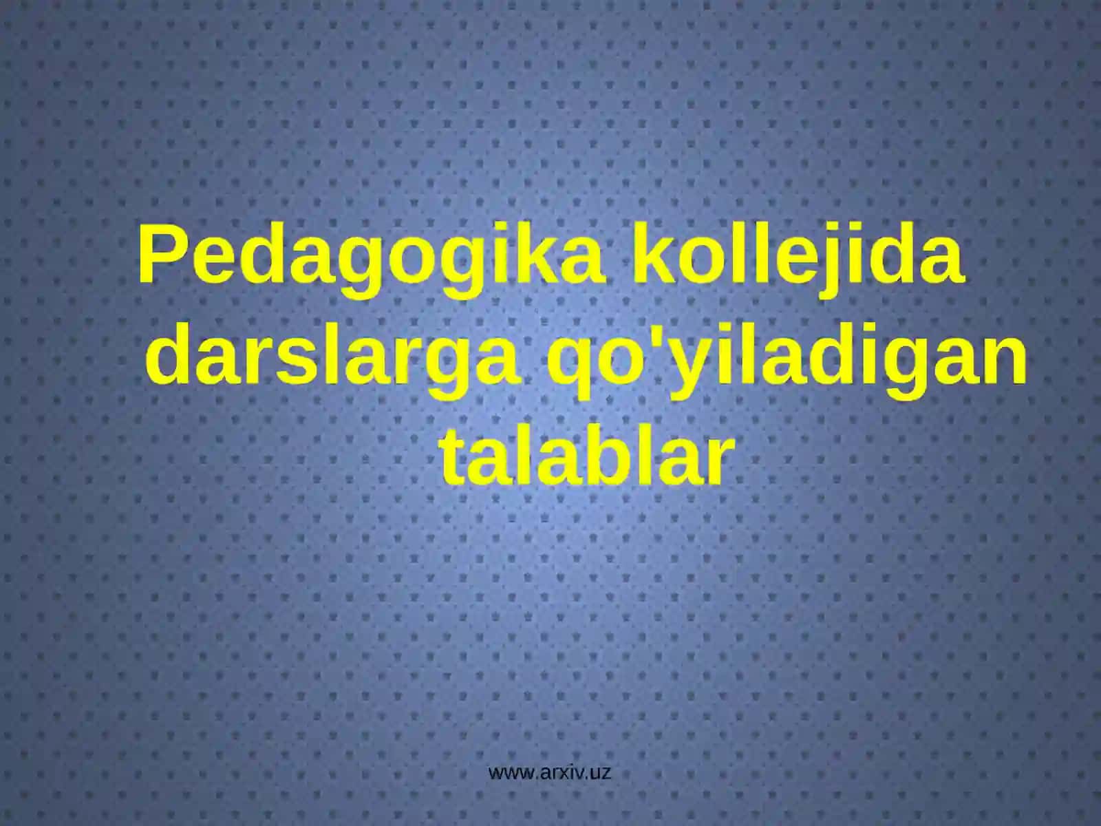 METODIKA FANLARINI O’QITISH FANIDAN TAYORLAGAN TAQDIMOTI 2