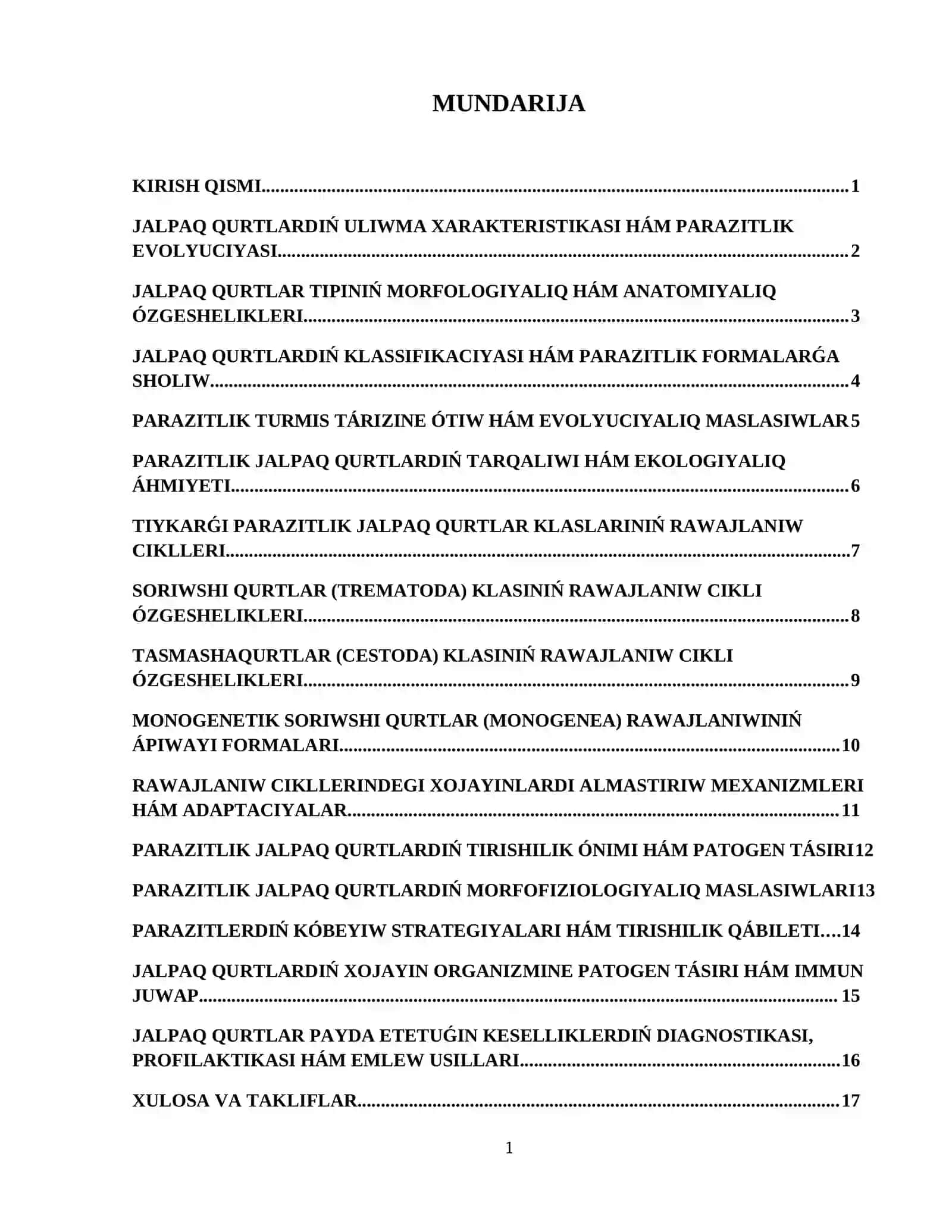 Jalpaq qurtlardin rawajlaniw cikli parazitlik 2