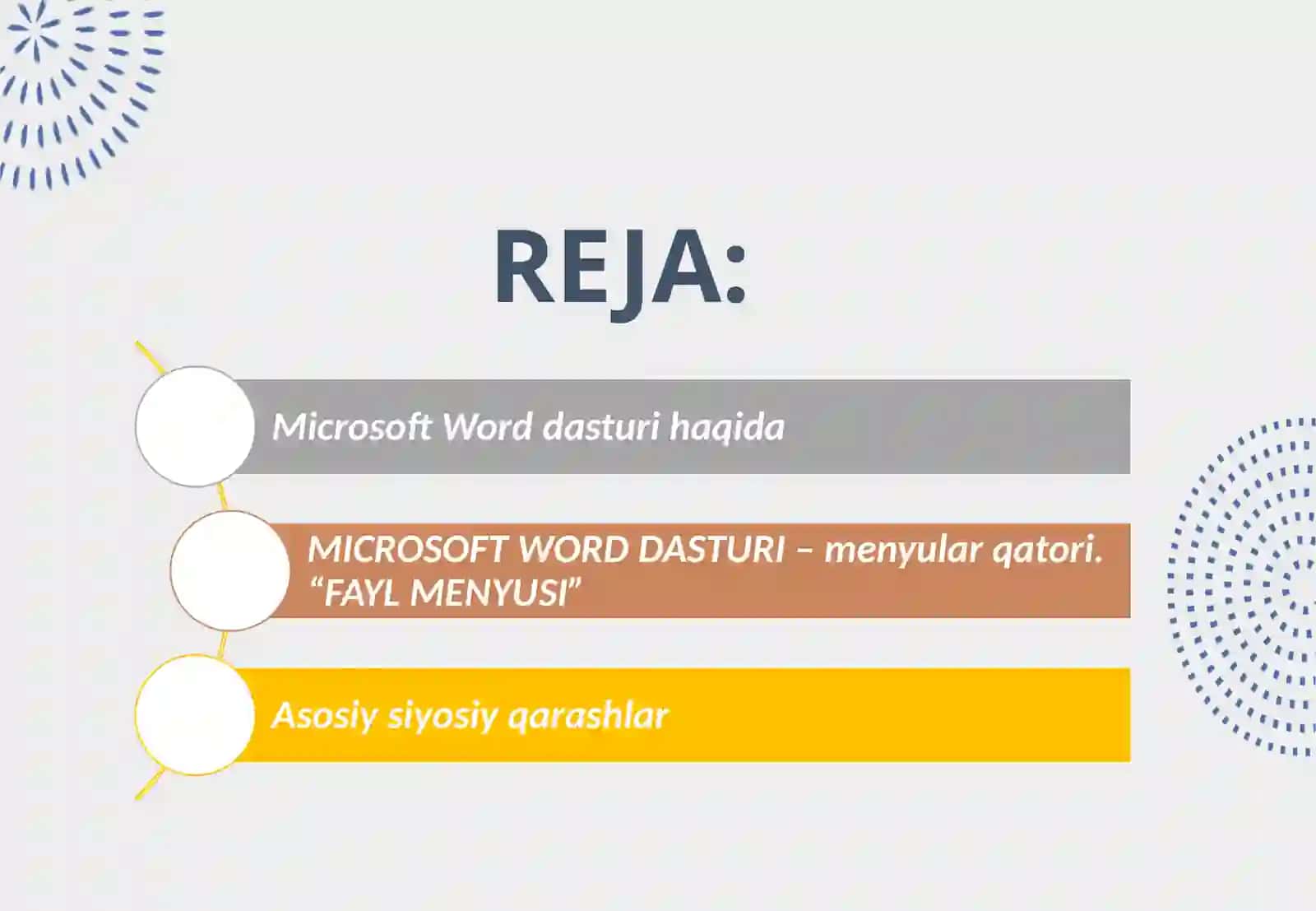 MS WORD DASTURI VA FAYL MENYUSI 2