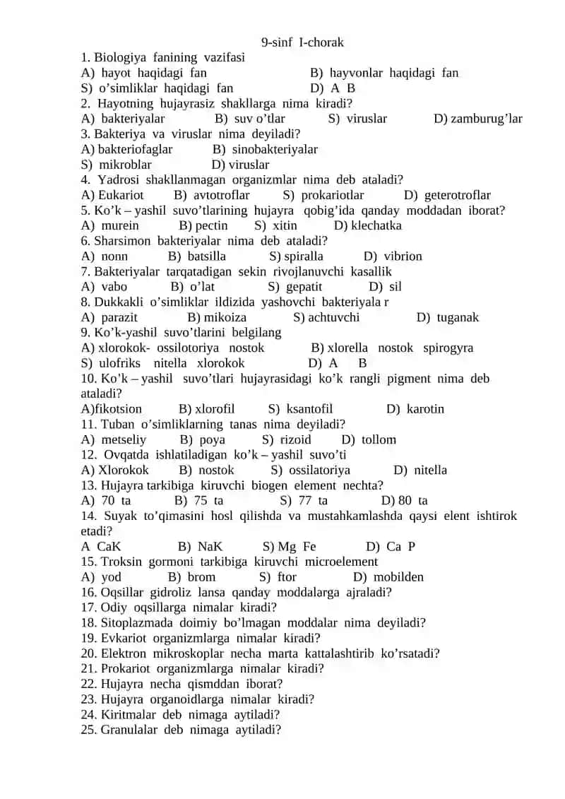 8-sinf II- chorak 2