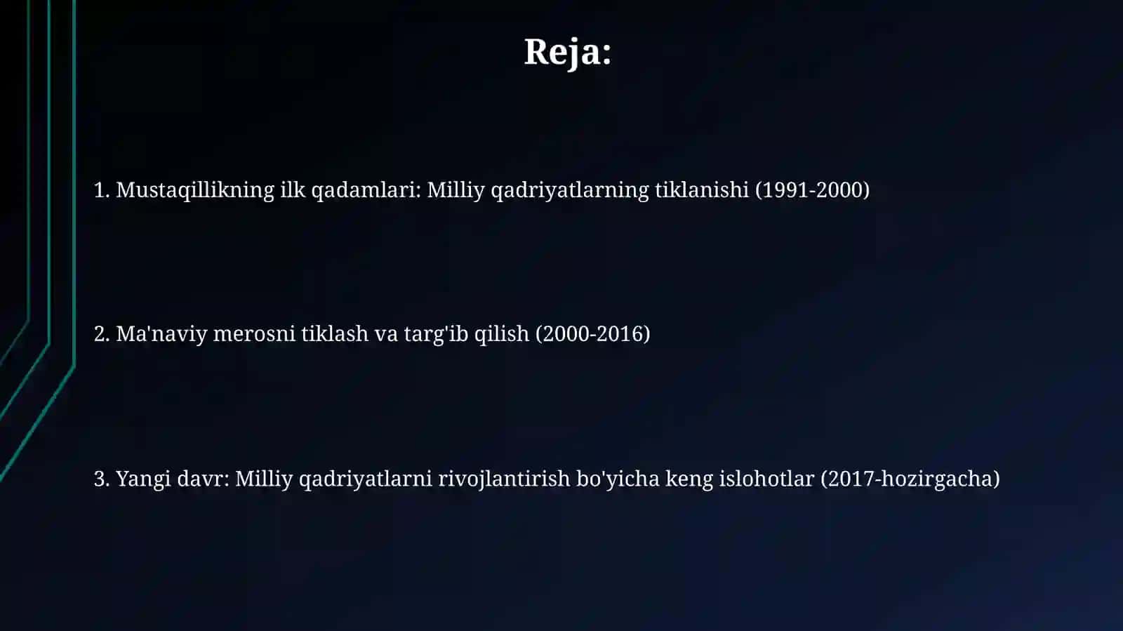 Milliy urf-odatlar, qadriyatlar va an'analarning qaytatiklanishi 2
