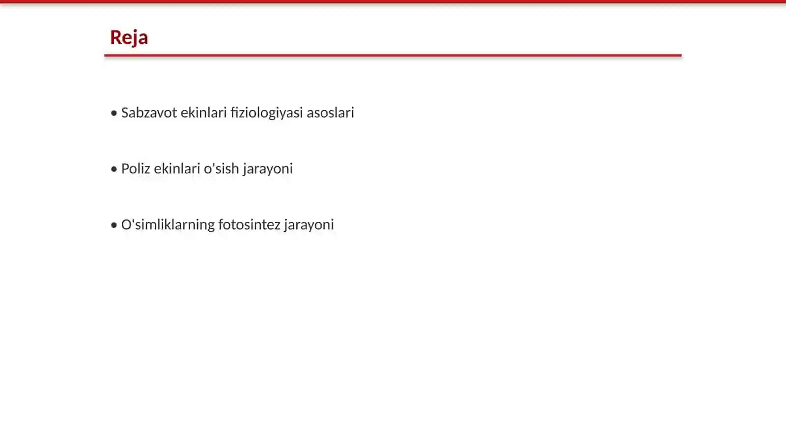 Sabzavot va poliz ekinlari fiziologiyasi 2