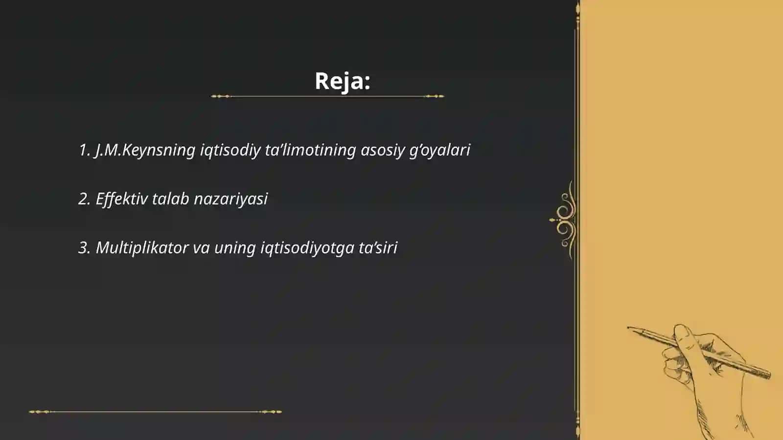 J.M.Keynsning iqtisodiy ta’limoti 2
