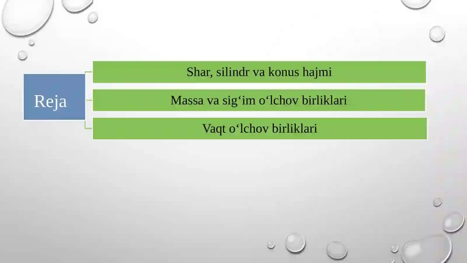 Aylanish jismlar hajmi. Jismning massasi va uni o‘lchash. Vaqt oraliqlari va ularni o‘lchash 2