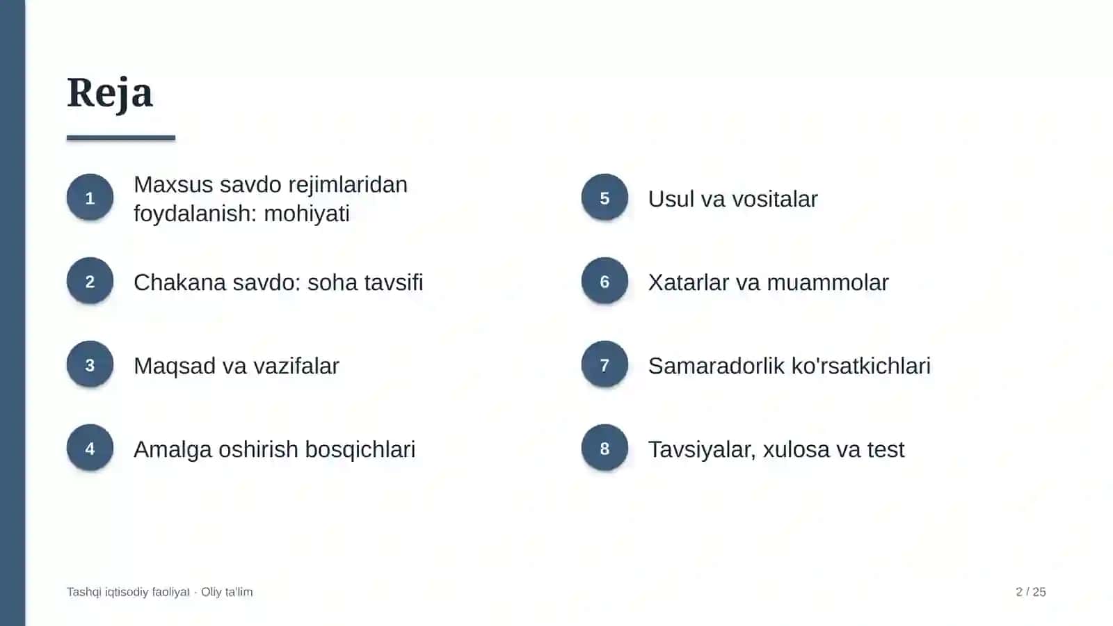 Maxsus savdo rejimlaridan foydalanish: mohiyati 2