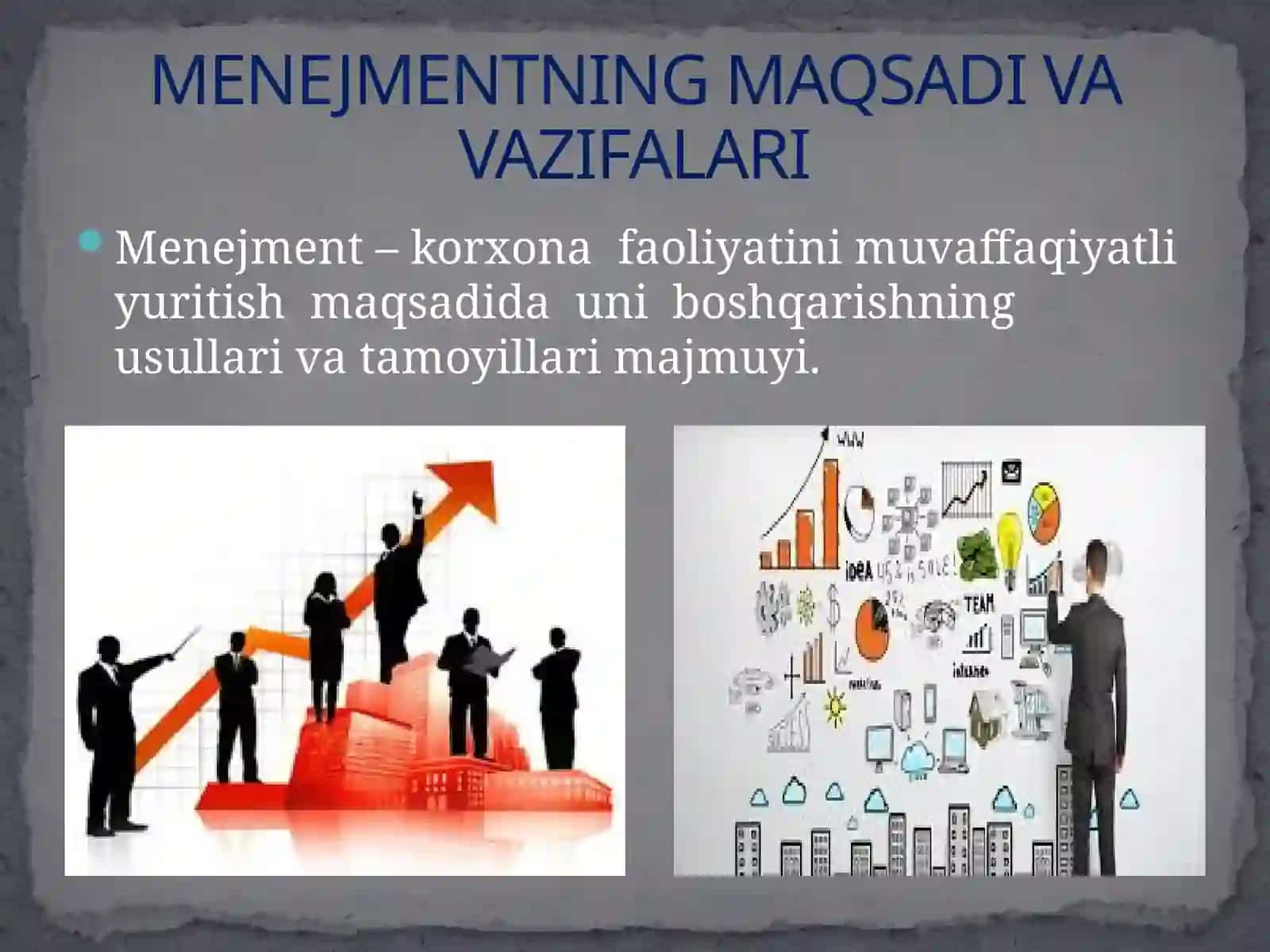Menejmentning Maqsadi va Vazifalari 2