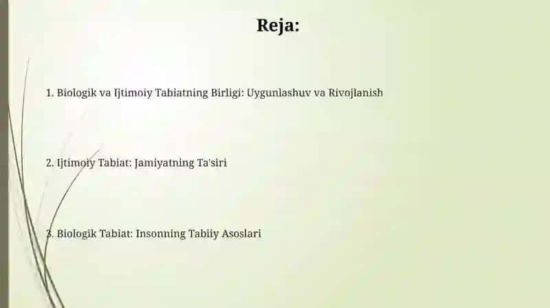 Biologik va Ijtimoiy Tabiatning Birligi 2