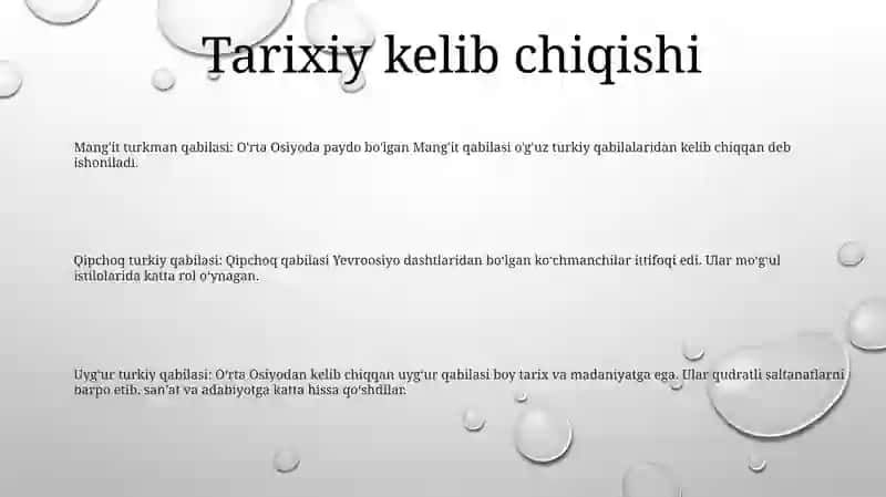 Mang'it, Qipchoq, Uyg'ur Qo'ng'irot Urug'lari 2