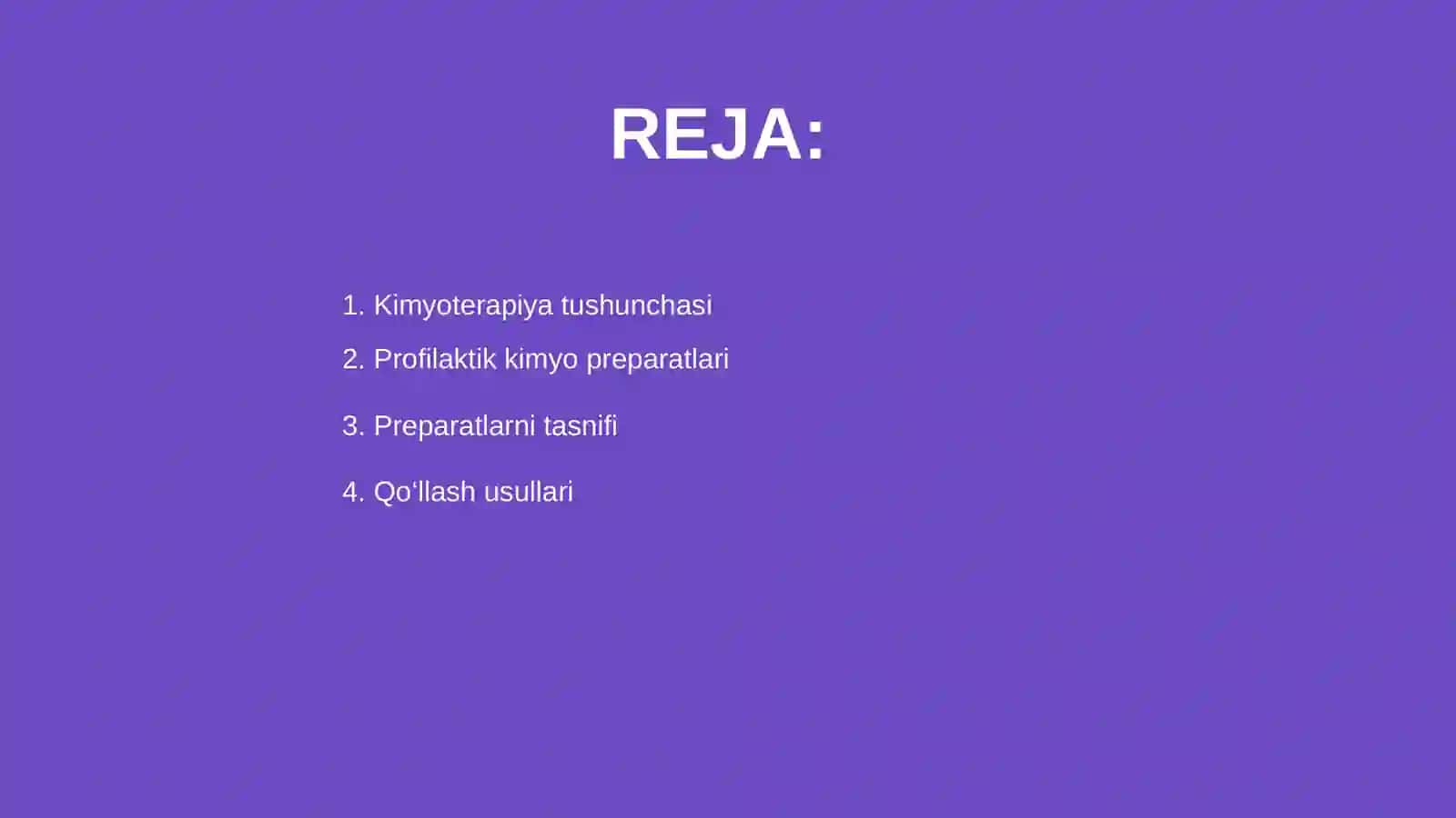Kimyoterapiya va kimyo profilaktika uchun preparatlarni qõllanishi 2