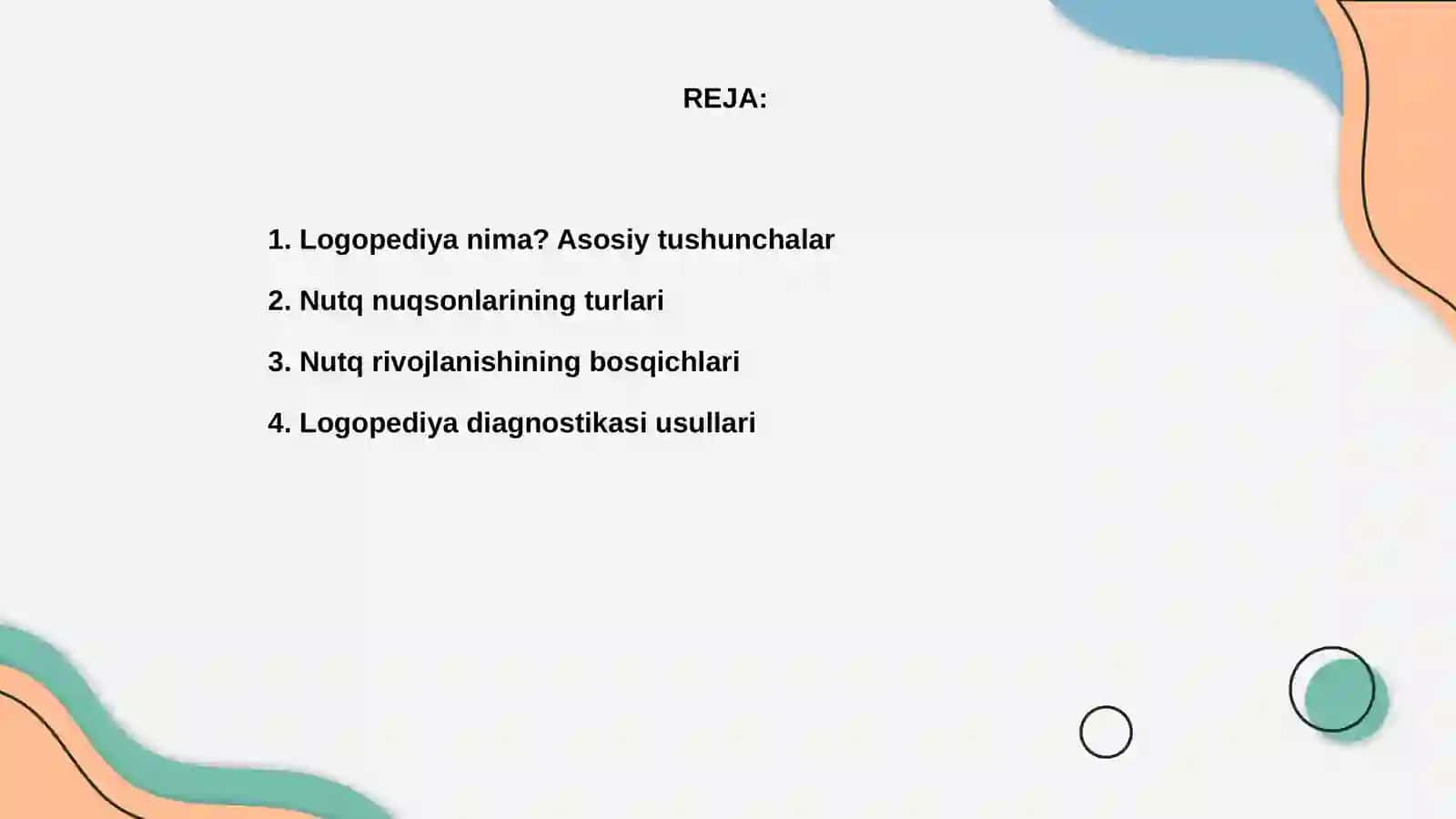 Logopediya (nutq nuqsonlari) 2