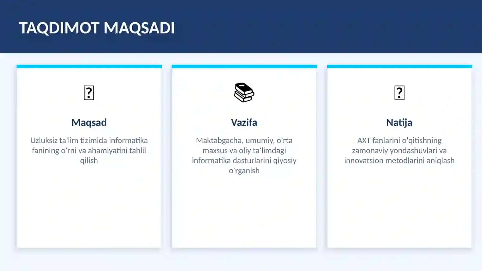Informatika va Axborot Texnologiyalari Fanlarining Mazmuni 2