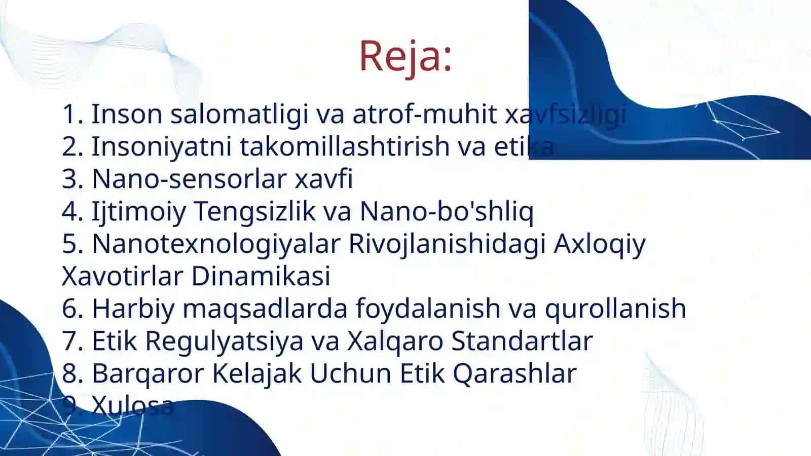 Nanotexnologiyalarni qo'llashning etik jihatlari 2