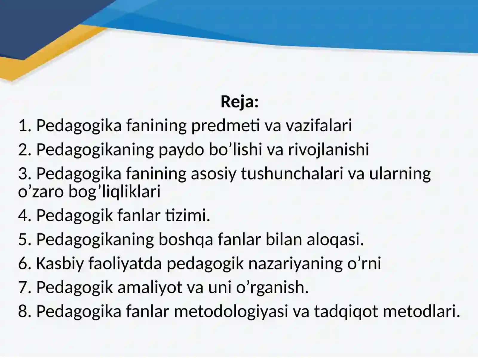 Pedagogika shaxs tarbiyasi va rivojlanishi 2