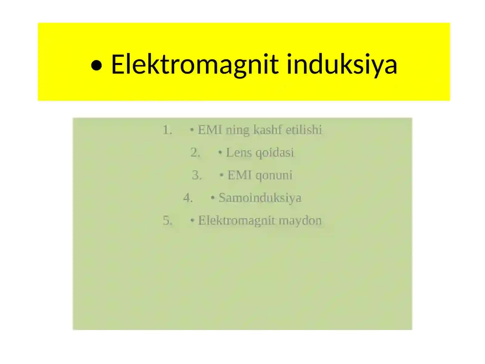 Fizika - Elektromagnit induksiya (11-sinf) 2