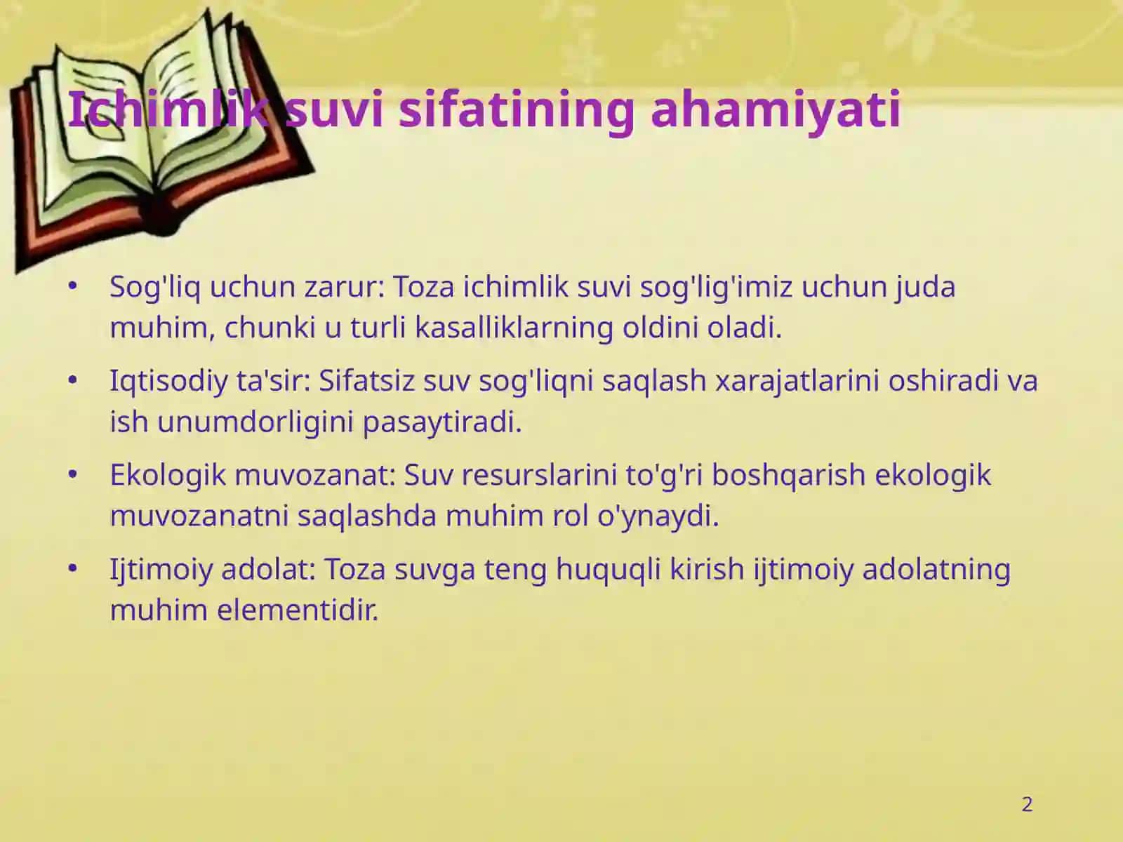 Ichimlik suvining sifatiniyaxshilashningasosiyusullari 2