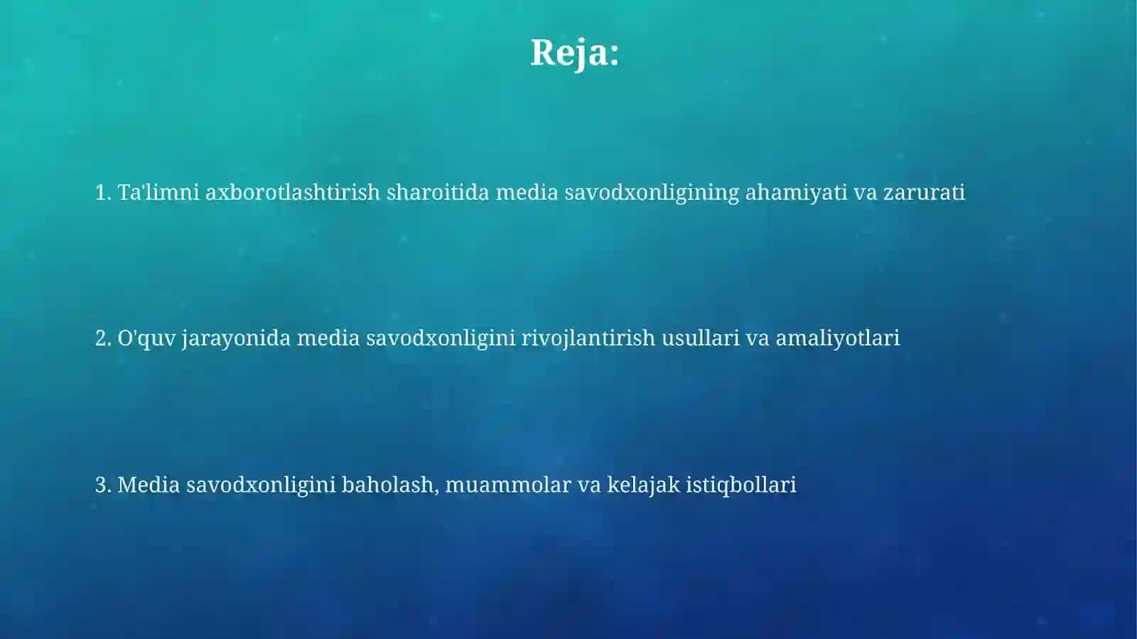 Ta’limni axborotlashtirish sharoitida talabalardamediasavodxonlikni rivojlantirish 2
