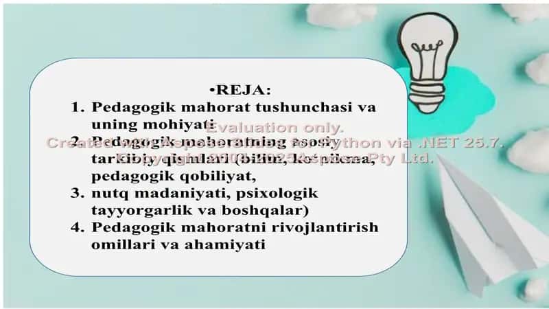 Pedagogik mahoratning tarkibiy qismlari 2