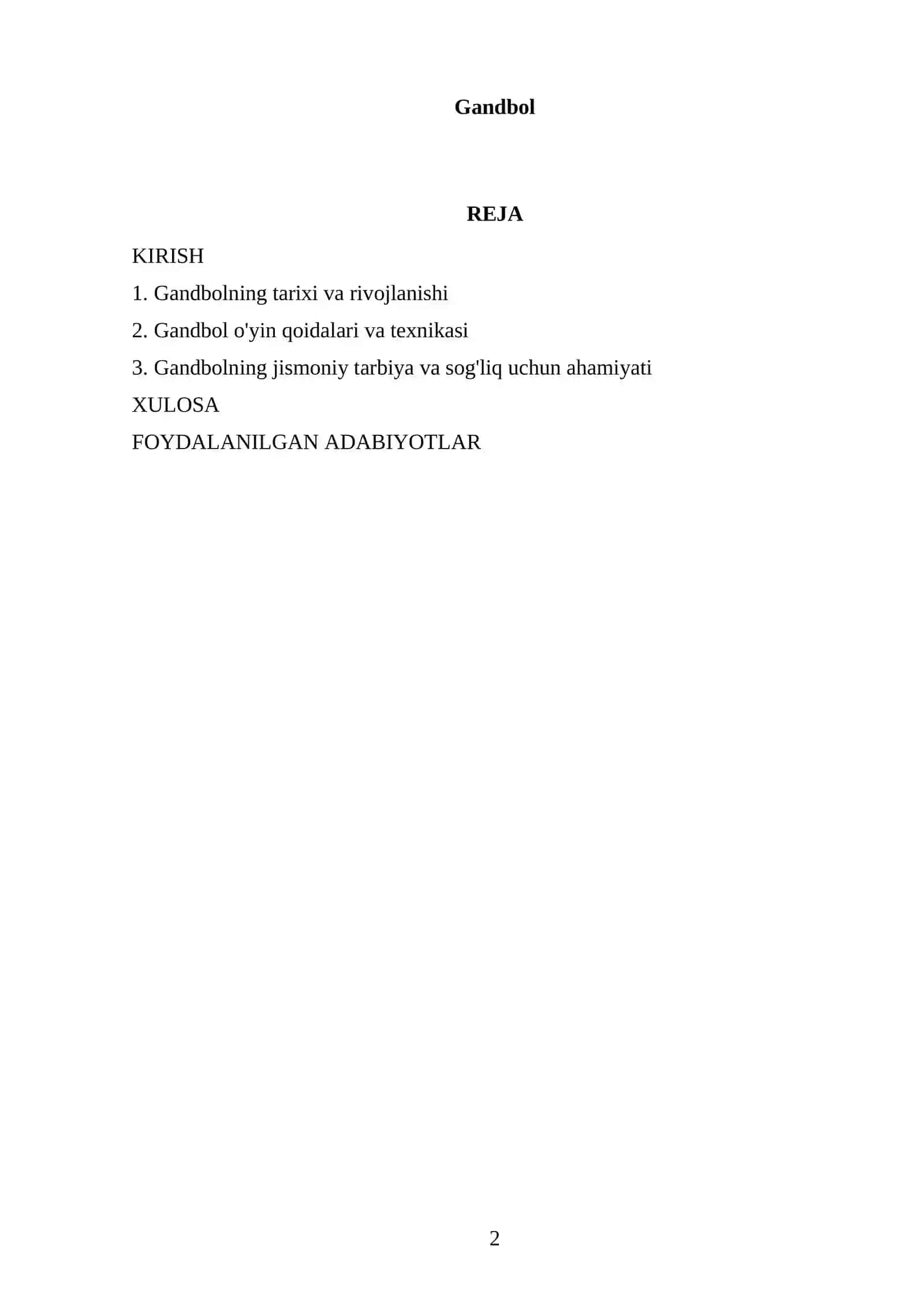 Gandbol REFERATI 2