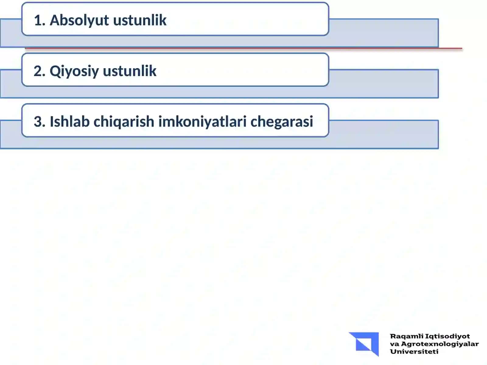 IQTISODIYOT NAZARIYASI - 1 2
