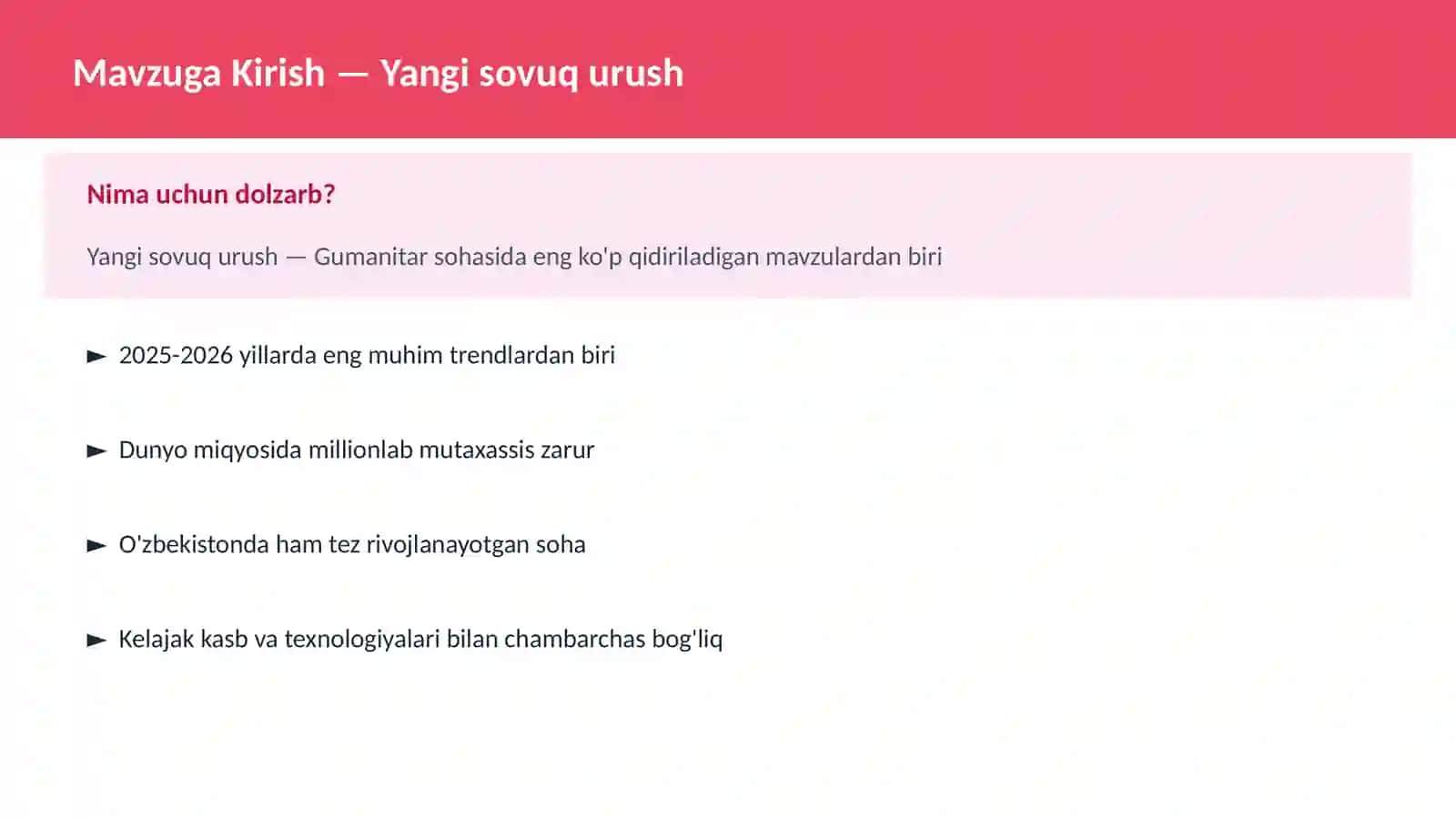 Yangi sovuq urush 2