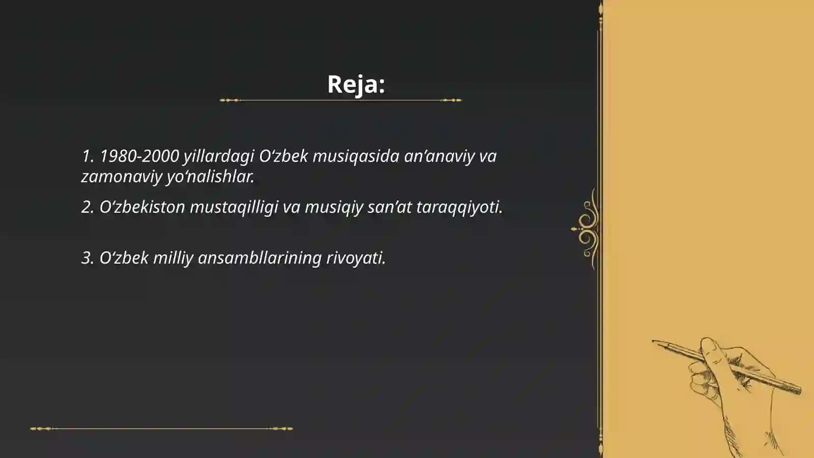 1980-2000-yillarda O‘zbekistonda musiqa san’ati va madaniyati 2
