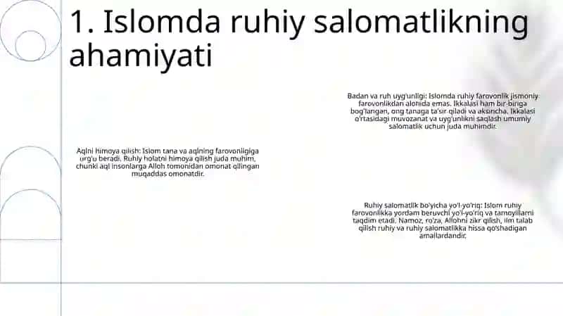 Islomda Shaxsning Psixik Salomatligi 2