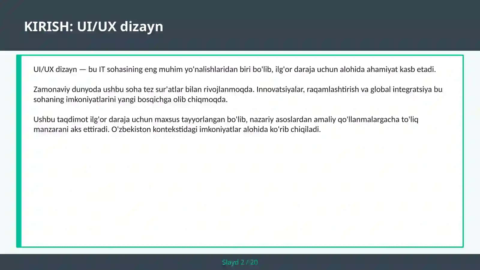 UI/UX DIZAYN 2