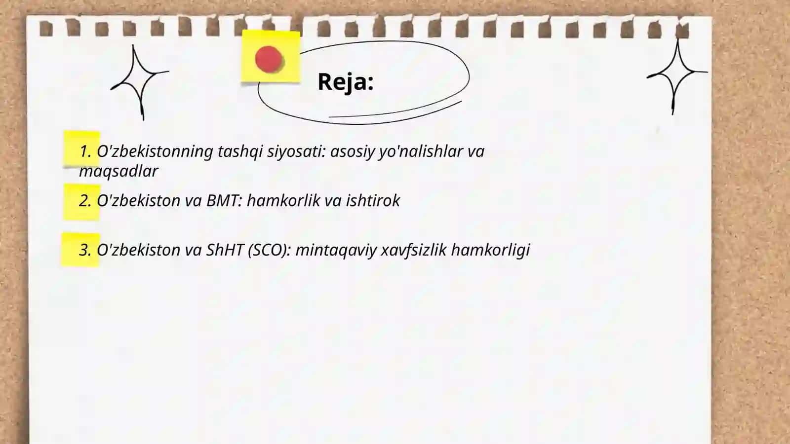 O'zbekiston va jahon hamjamiyati 2