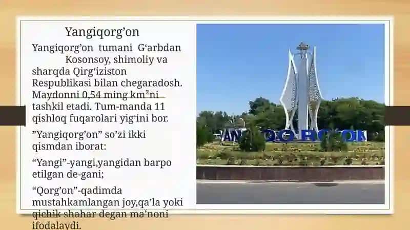 Mening qishlog'im Yangiqo'rg'on 2