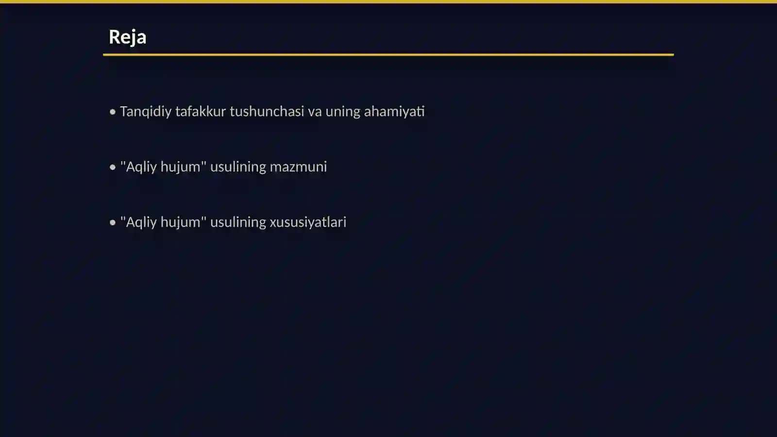 Aqliy hujum usuli 2
