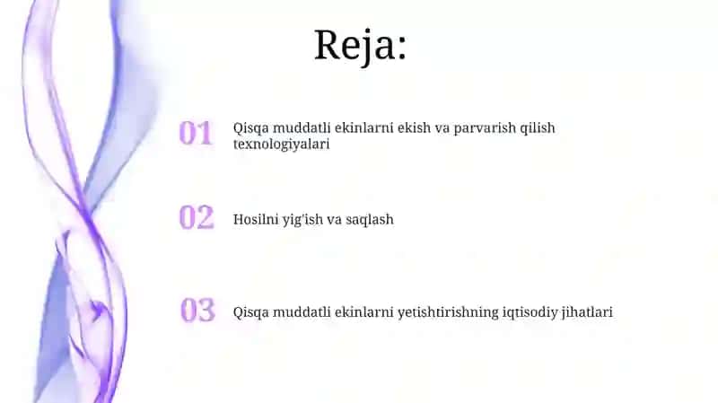 Qisqa muddatli ekinlarni yetishtirishning iqtisodiy jihatlari 2