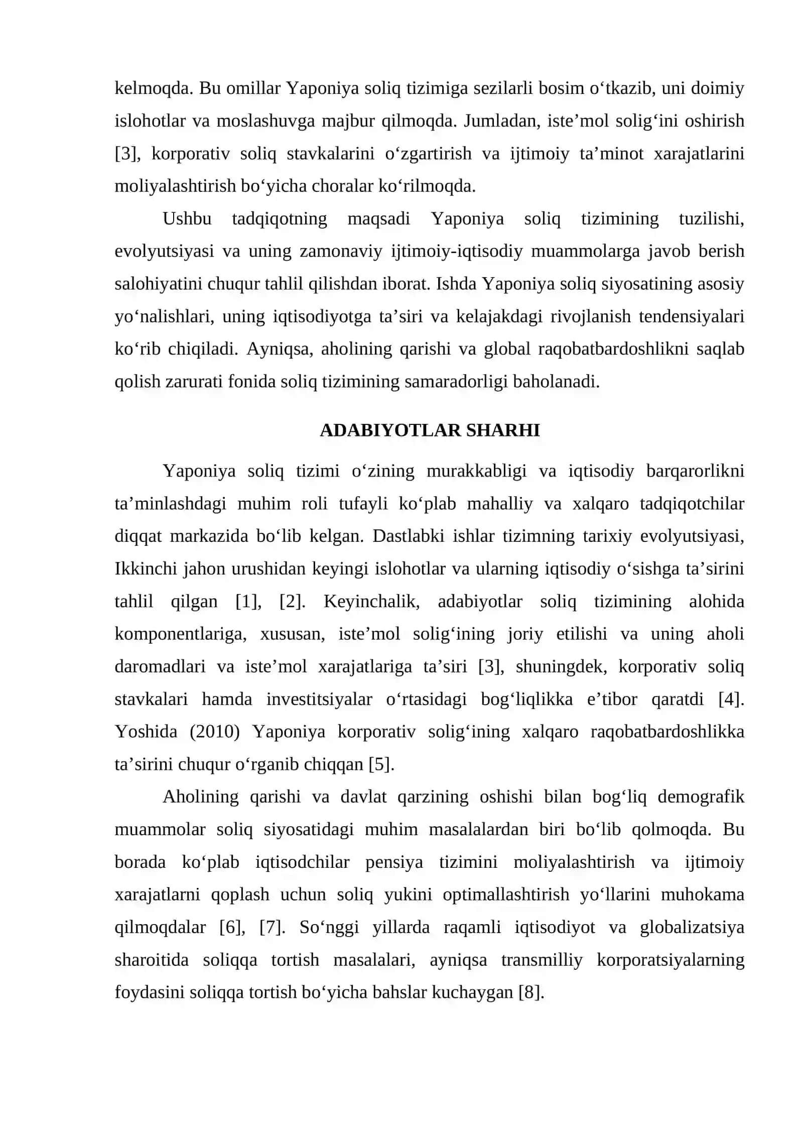 YAPONIYA SOLIQ TIZIMI 2