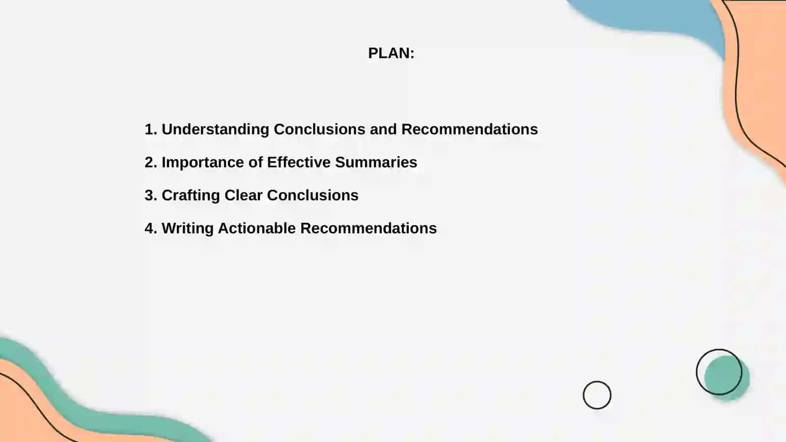 Writing conclusions and recommendations 2