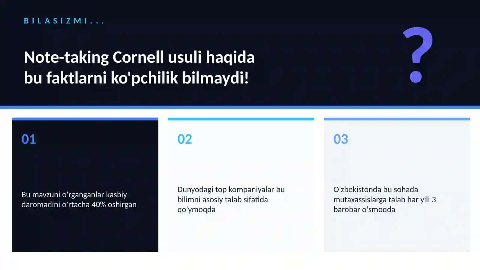 Note-taking Cornell usuli 2
