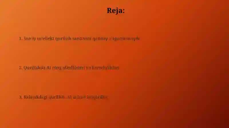 Sun'iy intellektning qurilish sohasi 2