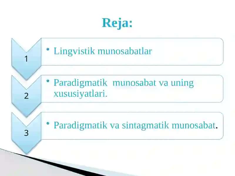 TILSHUNOSLIK NAZARIYASI 2