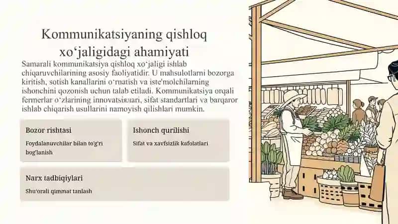 Samarali kommunikatsiya qishloq xoʻjaligidagi ahamiyati 2