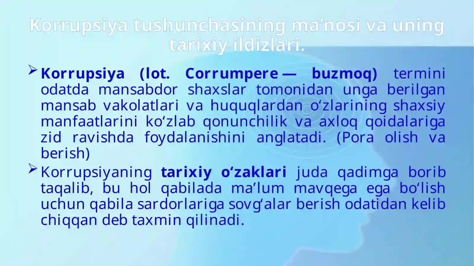 Korrupsiyaning mohiyati, oqibatlari va unga qarshi kurash mexanizmlari 2