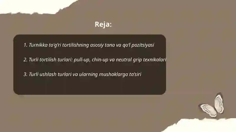 Turnikka toʻgʻri tortilish texnikalari va uning inson salomatligiga foydalari 2